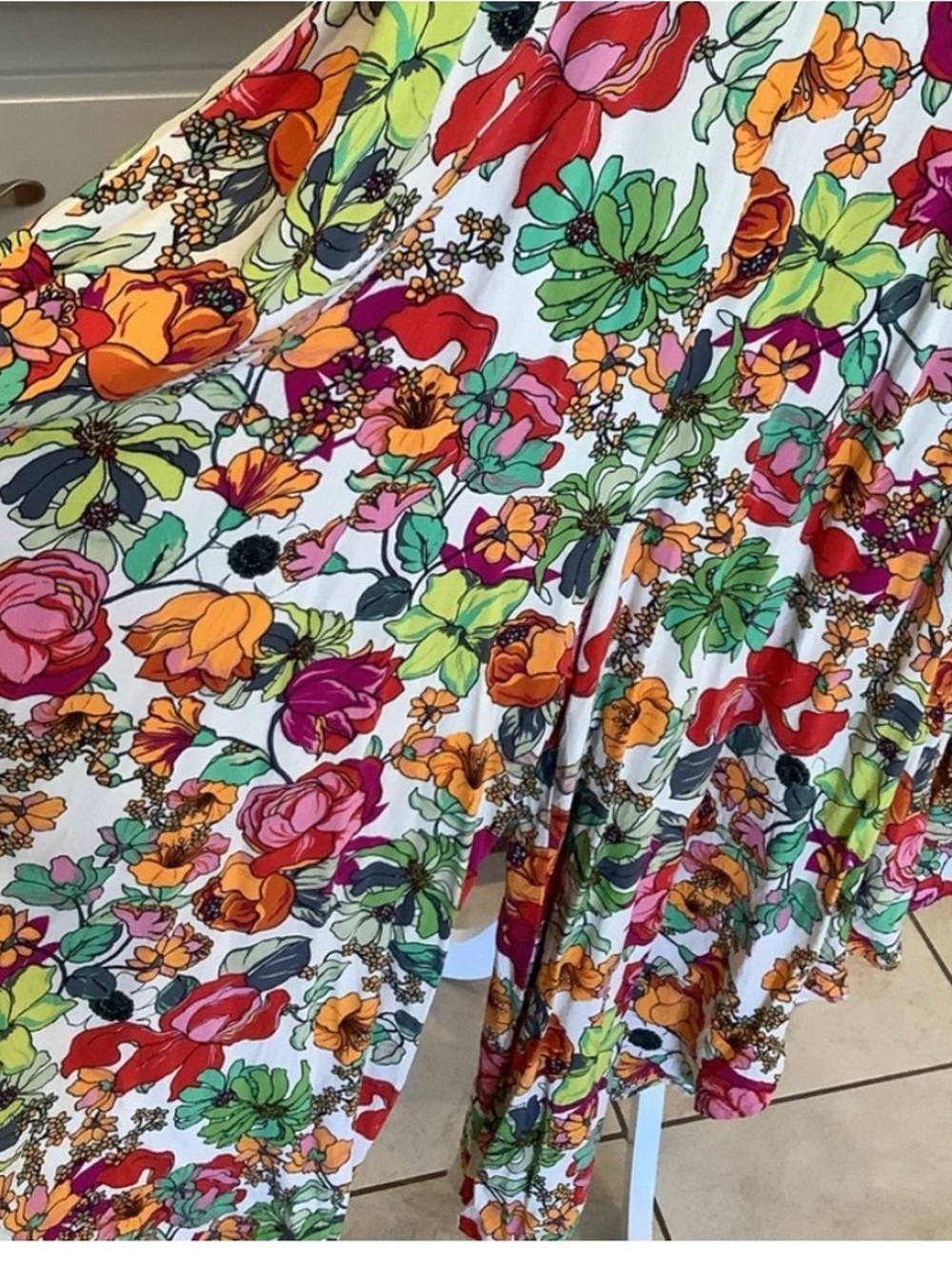 MSK Cream Jumpsuit with Multicolor Floral Print - Picture 9 of 9